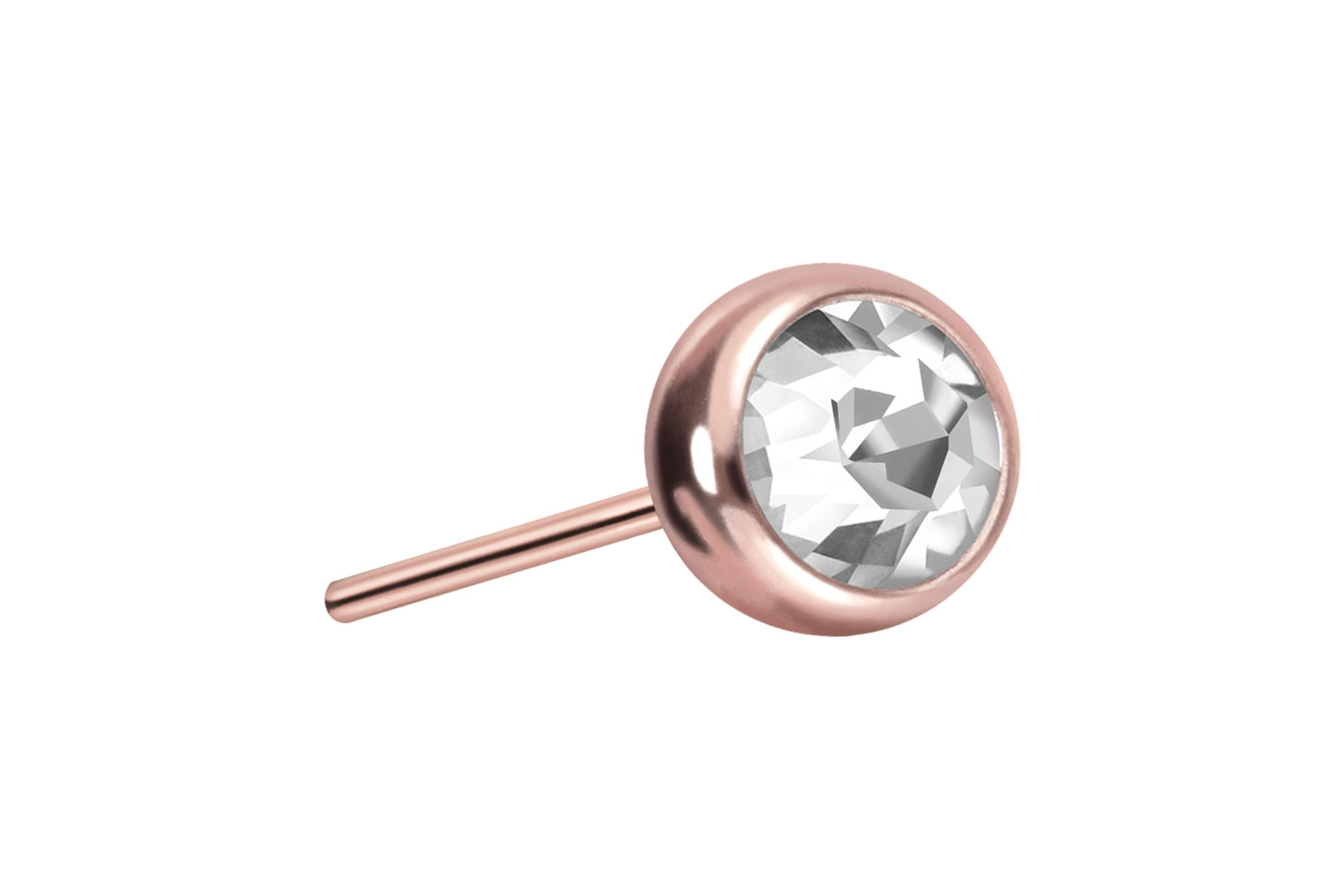 Titan Kugel mit Push Pin KRISTALL von Piercingline